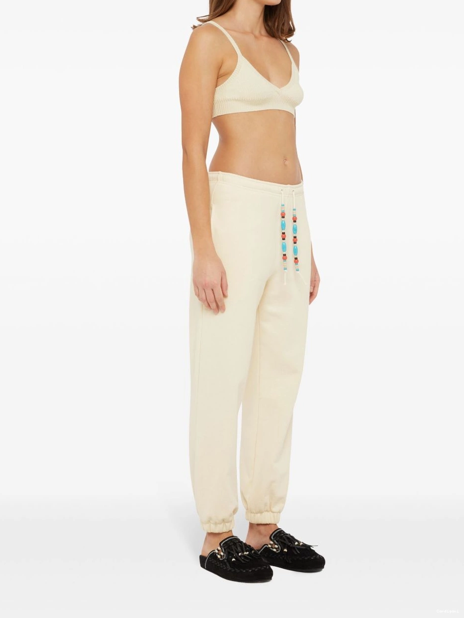 Cheap Alanui trousers bead-embellished Women tapered 0408